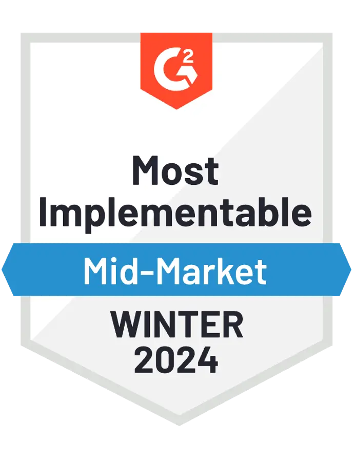 Acumatica Most implemented G2 Award 2024